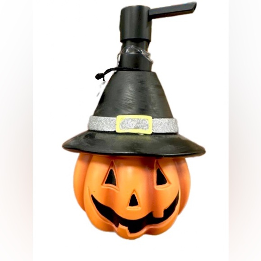 Pumpkin Halloween Jack O Lantern Witch Hat Lotion Soap Dispenser Pump 2023